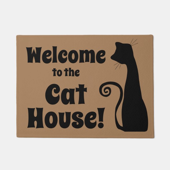 Paillasson Bienvenue à Cat House Funny Doormat (Devant)