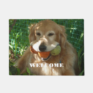 Paillasson Bienvenue à Golden Retriever