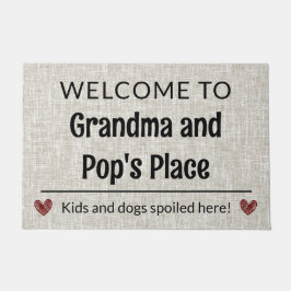 Paillasson Bienvenue à Grand-mère & Pop's Place personnalisab