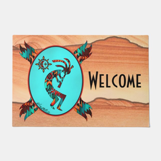 Paillasson Bienvenue à Kokopelli (Devant)