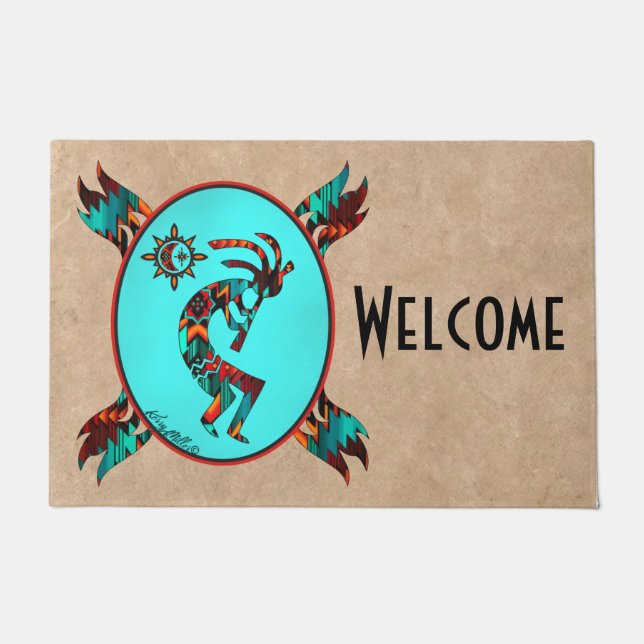 Paillasson Bienvenue à Kokopelli (Devant)