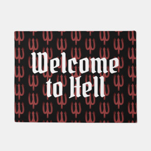 Paillasson Bienvenue à l'enfer Stan's fourk motif porte mat