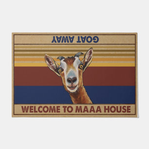 Paillasson Bienvenue À Maaa House Chèvre Away Mat, Drôle