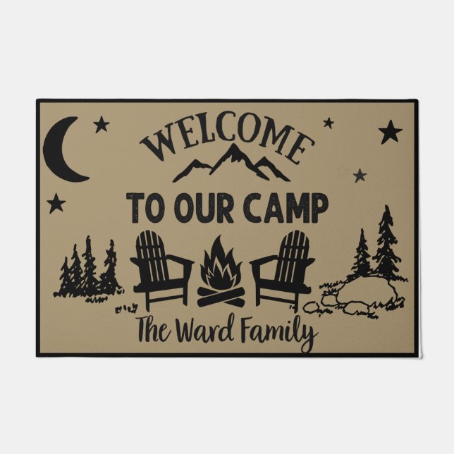 Paillasson Bienvenue À Notre Camp Doormat, Camp Welcome Mat (Devant)