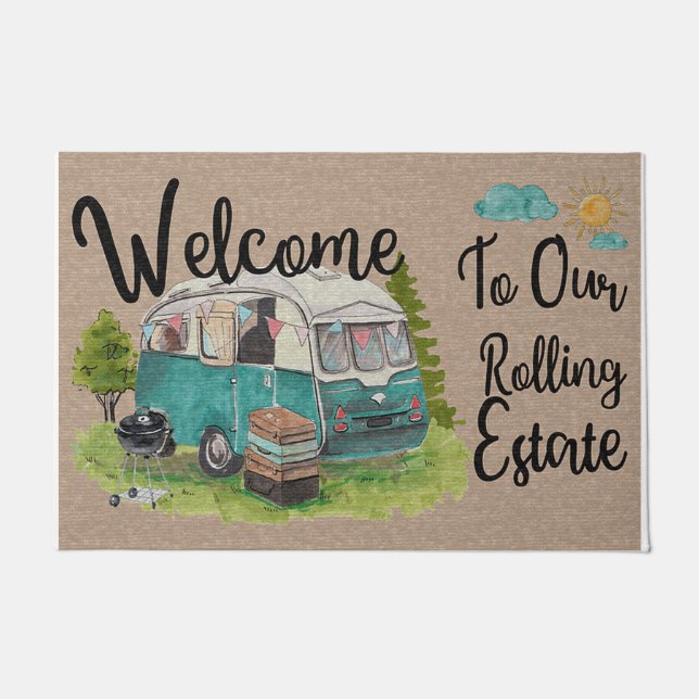 Paillasson Bienvenue À Notre Camping Rolling Estate (Devant)