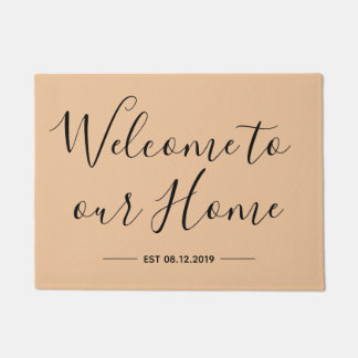 Paillasson Bienvenue à notre Home Door Mat, Farmhouse