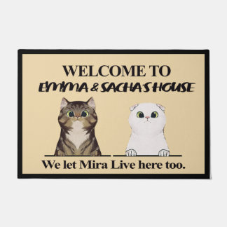Paillasson Bienvenue À Notre Maison De Chat | Cadeau Mat Amou