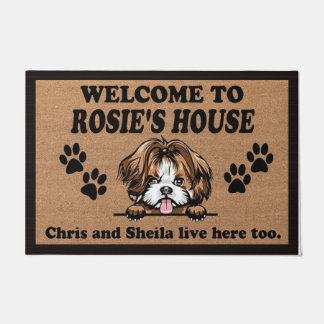 Paillasson Bienvenue À Notre Maison Nom De Chien Personnalisé