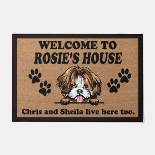 Paillasson Bienvenue À Notre Maison Nom De Chien Personnalisé