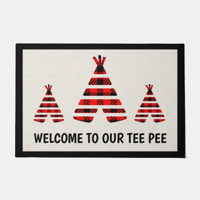 Paillasson Bienvenue à notre porte de tee pee doormat Door Ma (Devant)