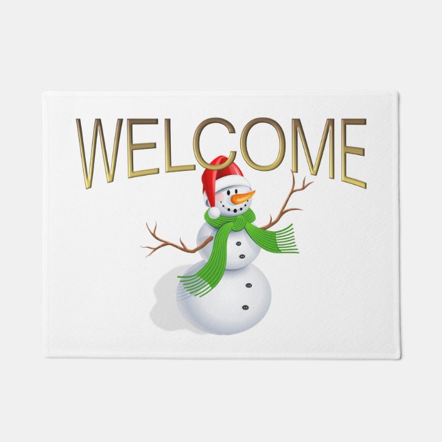 Paillasson Bienvenue à Snowman (Devant)