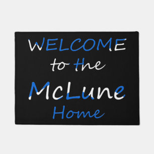 Paillasson Bienvenue à YourName Home sur Scottish Flag dmcn