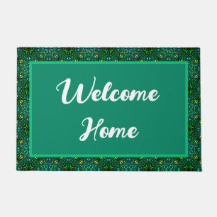 Paillasson Bienvenue Accueil Emerald Green Motif