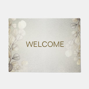 Paillasson Bienvenue Aquarelle Golden Eucalyptus Foliage bril