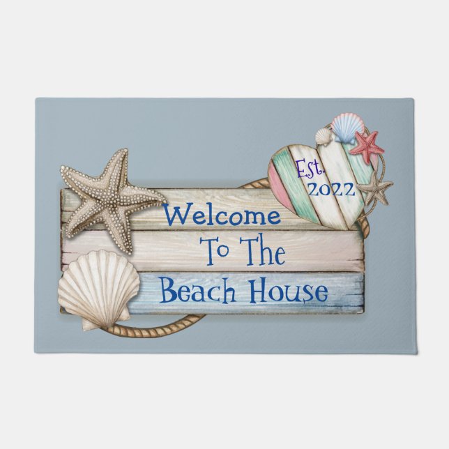 Paillasson Bienvenue Au Beach House Doormat (Devant)