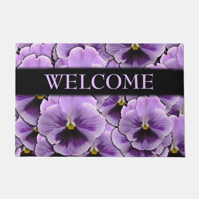 Paillasson Bienvenue au jardin de Pansy (Devant)