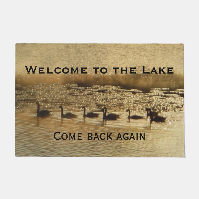 Paillasson Bienvenue au lac des Oies d'Or (Devant)