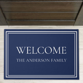 Paillasson Bienvenue au nom de famille personnalisé