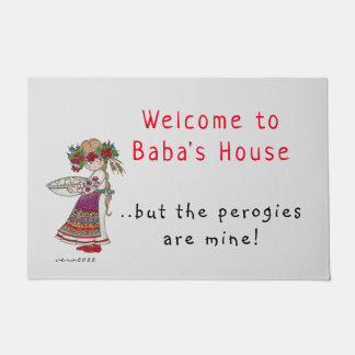 Paillasson Bienvenue Baba Ukrainienne Perogies Pyrohy Varenyk
