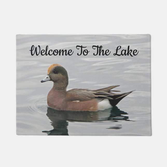 Paillasson Bienvenue Canard photo Wigeon Calm Water Lake Hous (Devant)