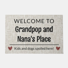 Paillasson Bienvenue chez Grand-pop & Nana's Place Customizab