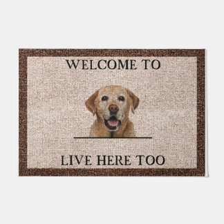 Paillasson Bienvenue chez le chien Mat, charmant chien