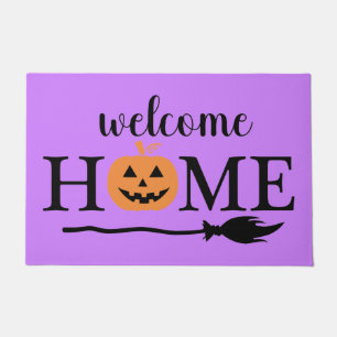 Paillasson Bienvenue chez vous Jack O'Lantern Halloween Balai