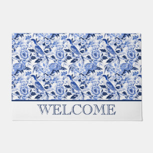 Paillasson Bienvenue dans la Chinoiserie Blue Bird