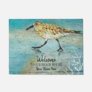 Paillasson Bienvenue Dans Notre Beach House Patiné Sandpiper