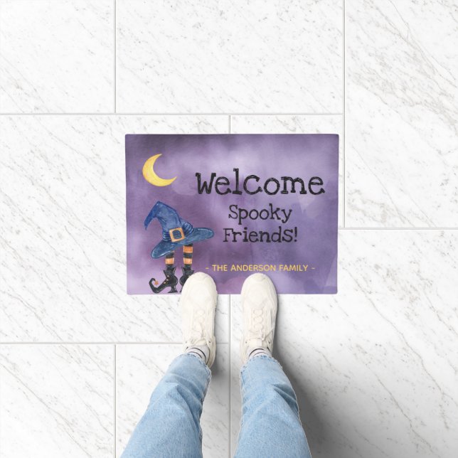 Paillasson Bienvenue Éffrayants amis Halloween (Intérieur)