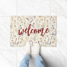 Bienvenue Fleurs Sauvages Aquarelle