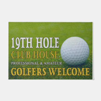 Paillasson Bienvenue golfeurs professionnels et amateurs