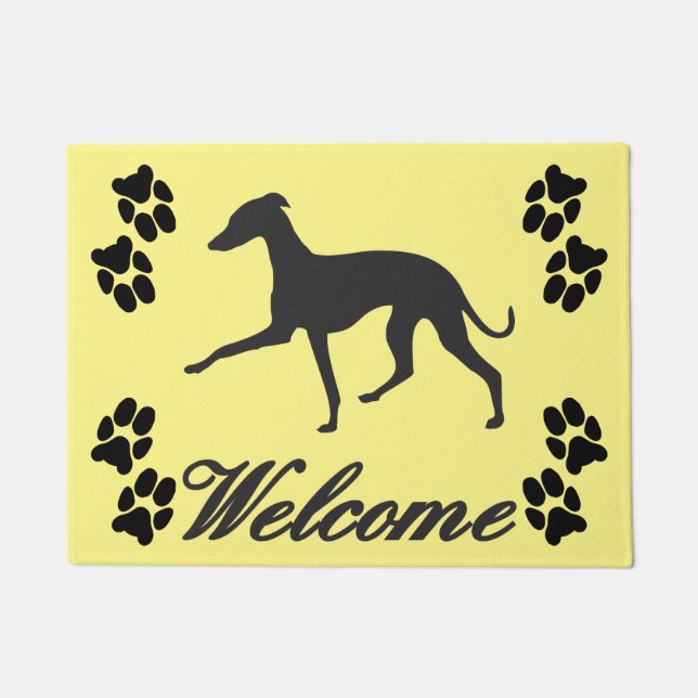 Paillasson Bienvenue Greyhound en Italie (Devant)