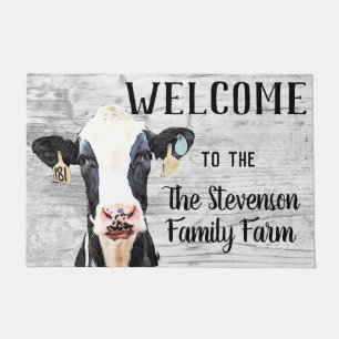 Paillasson Bienvenue Holstein Vache ferme laitière animal per