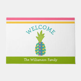 Paillasson Bienvenue Hospitality Tropical Pineapple Green Bol