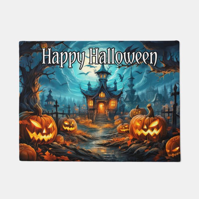Paillasson Bienvenue  | Maison hantée d'Halloween (Devant)