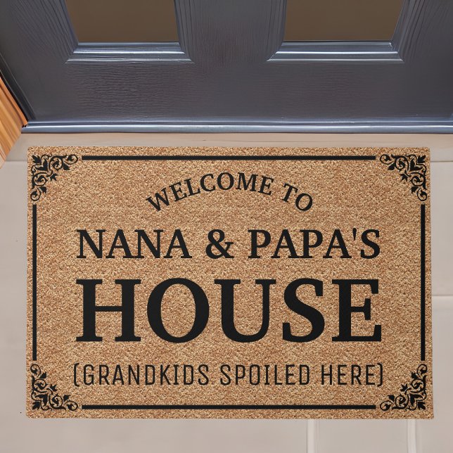 Paillasson Bienvenue NANA & PAPA'S House Grandkids Spoiled Ic (Créateur téléchargé)