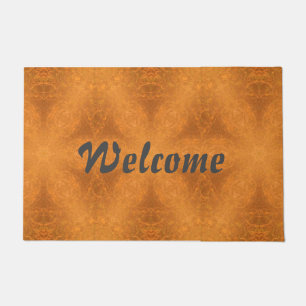 Paillasson Bienvenue Phrase Kaleidoscope d'une étoile orange