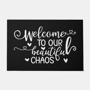 Paillasson Bienvenue Porte Mat Bienvenue À Notre Beau Chaos