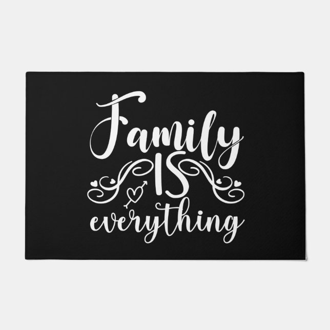 Paillasson Bienvenue Porte Mat Famille Tout (Devant)