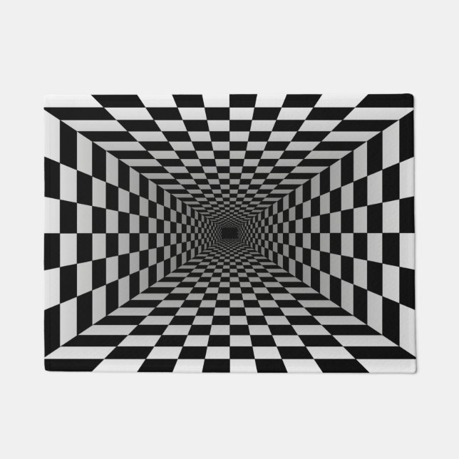 Paillasson Bienvenue Porte Mat illusion optique Vortex 3D (Devant)