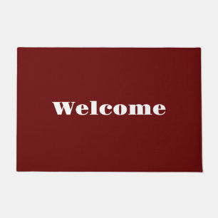 Paillasson Bienvenue rouge foncé