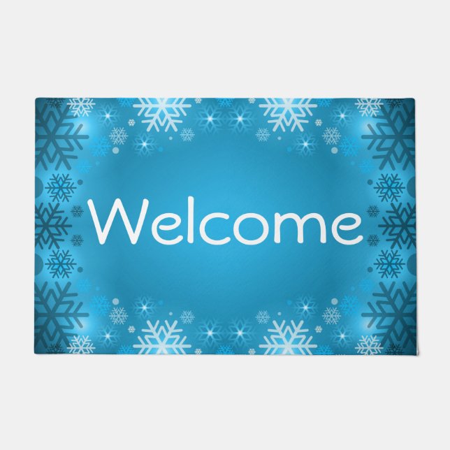 Paillasson Bienvenue Snowflakes (Devant)
