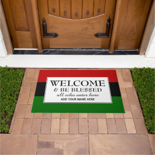 Paillasson BIENVENUE SOIT BÉNÉFICIÉ Pan African