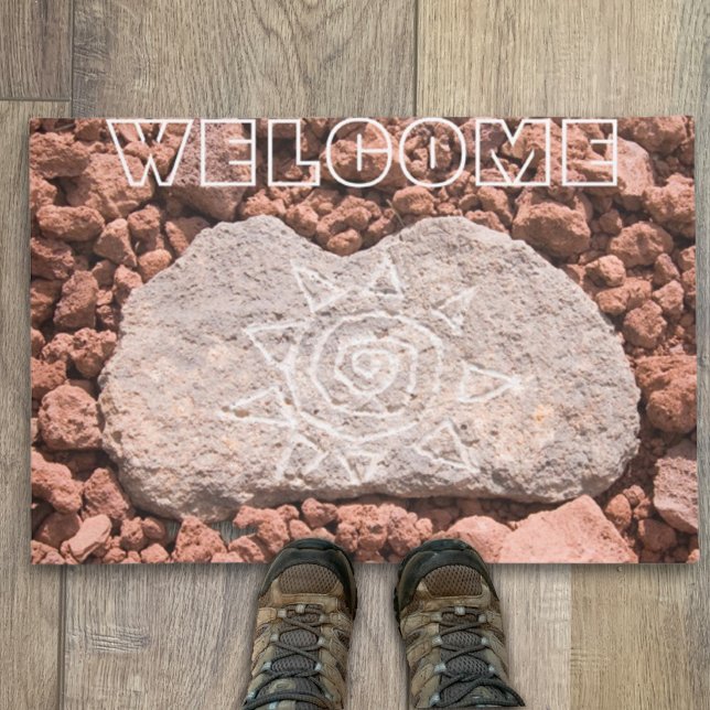 Paillasson BIENVENUE Sud-Ouest Sun Etched Arizona Lava Rock (Créateur téléchargé)