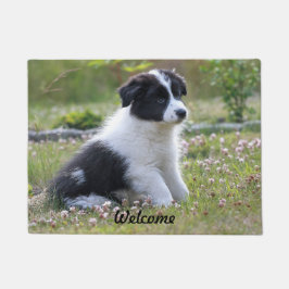 Paillasson Bienvenue sur le chiot personnalisé