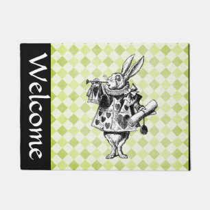 Paillasson Bienvenue sur le lapin blanc