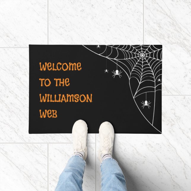 Paillasson Bienvenue sur le site Web de Halloween Spider (Intérieur)