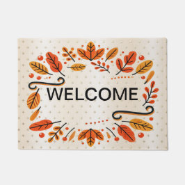 Paillasson Bienvenue Thanksgiving Orange Yellow Fall Leçons
