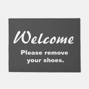 Paillasson Bienvenue . Veuillez retirer vos chaussures. Tapi